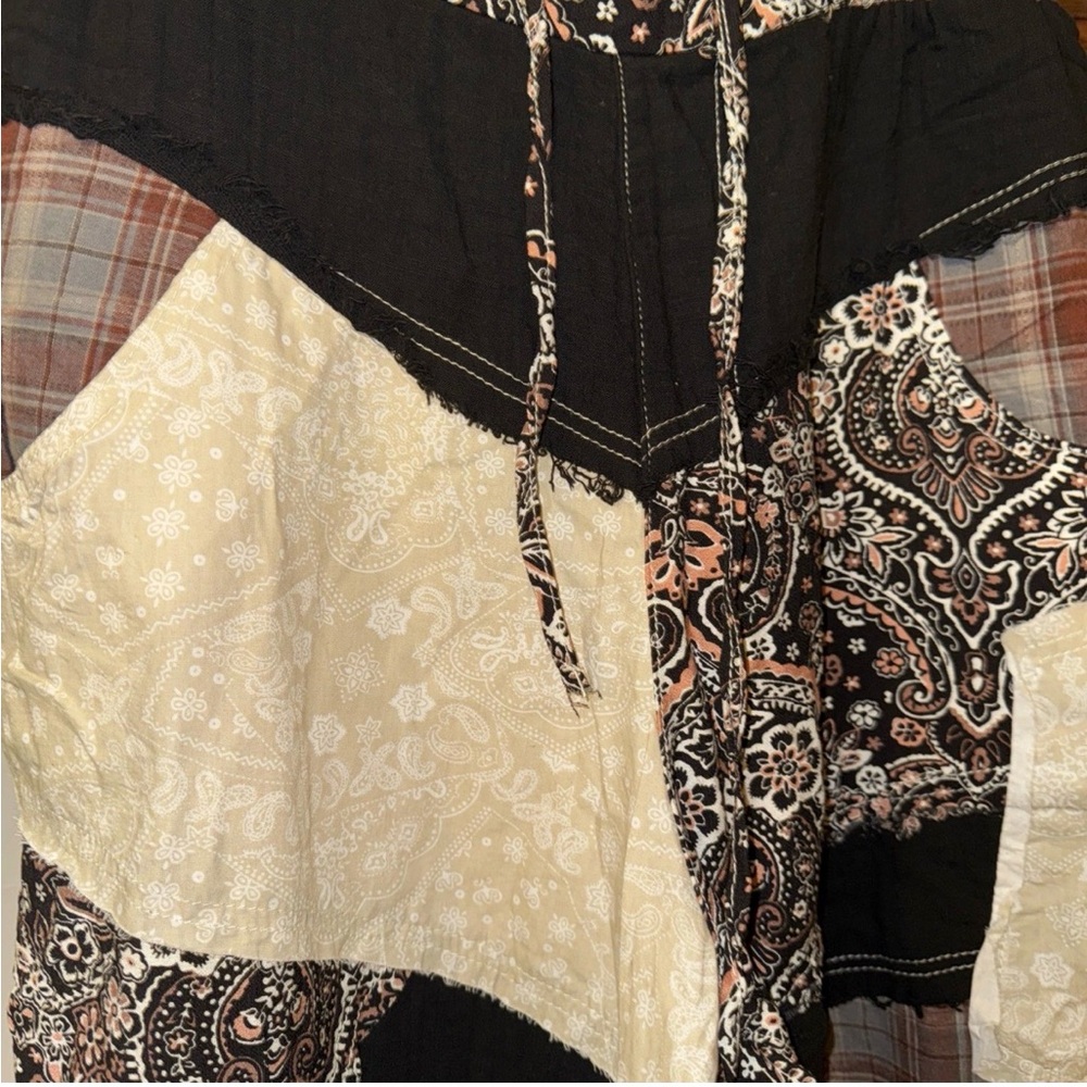 Pol Oversized Medium Patchwork Boho Lace Black Br… - image 5